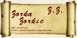 Zorka Zorkić vizit kartica
